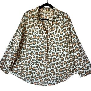 By Coco Made In Italy Animal Print Shirt Top Basic Casual Wear